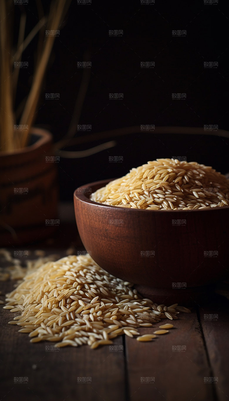 粮食麦子丰收摄影图