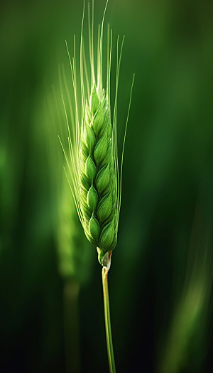 麦穗麦芒特写摄影图