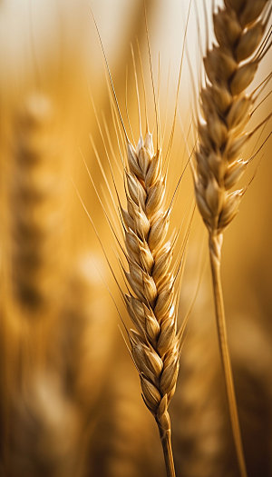 粮食麦子丰收摄影图