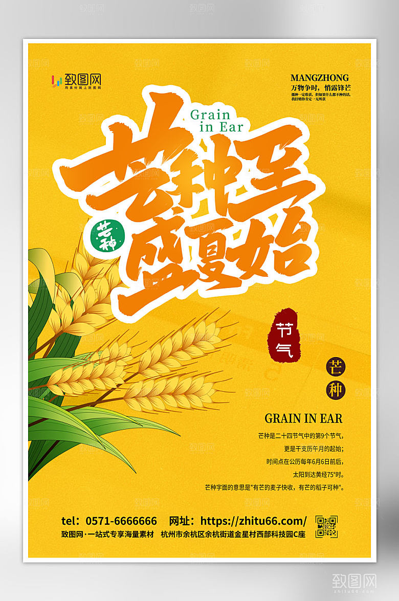 24节气之芒种创意海报