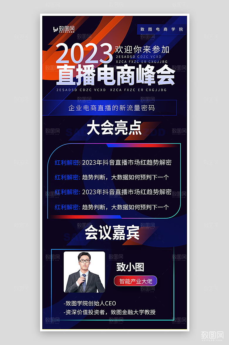 直播电商峰会海报