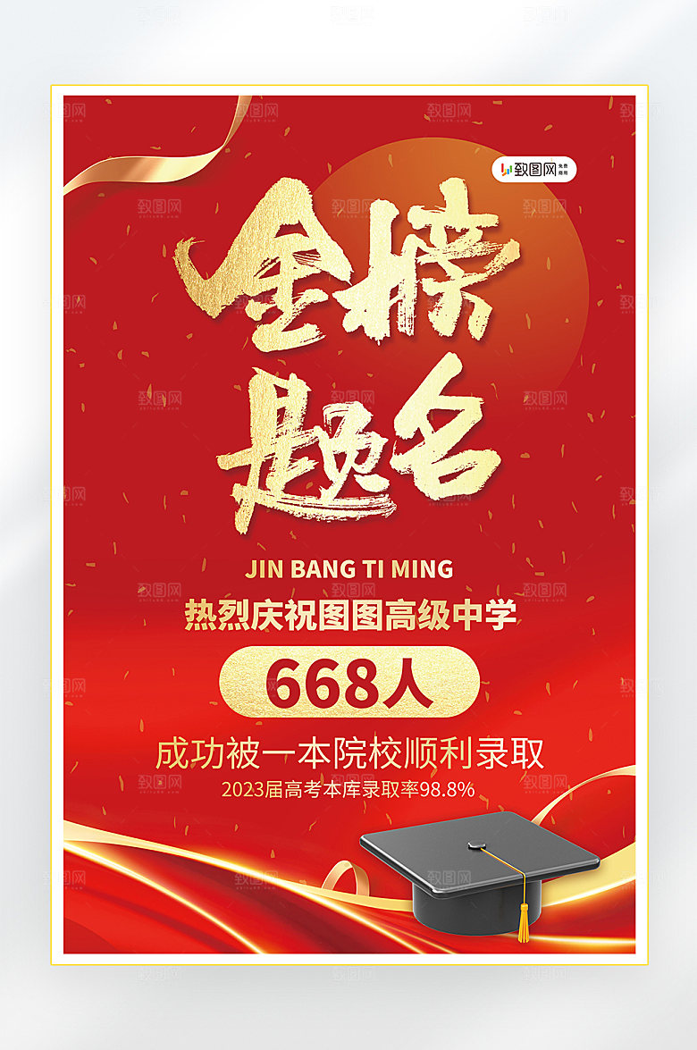高考状元金榜题名海报