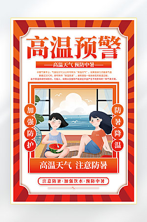夏季高温防中暑海报10