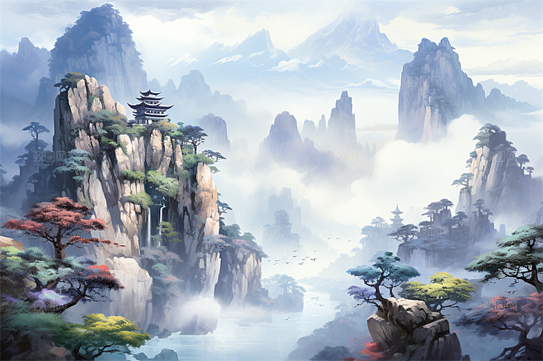 张家界山水风景险峻山峰