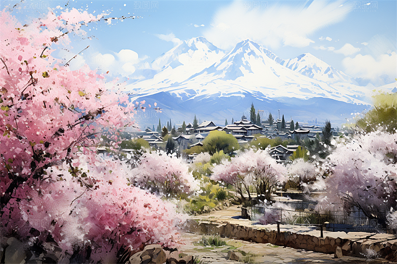 江南古镇民居街道商贩安静生活场景