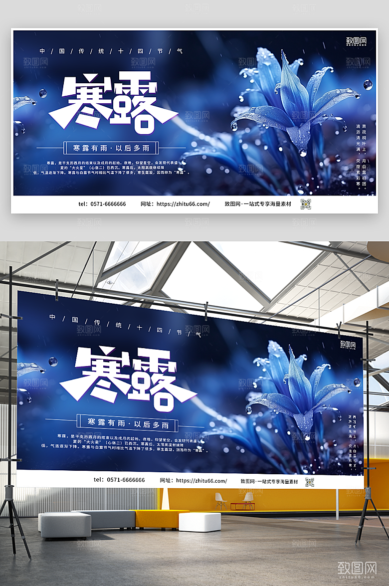 寒露节气宣传展板