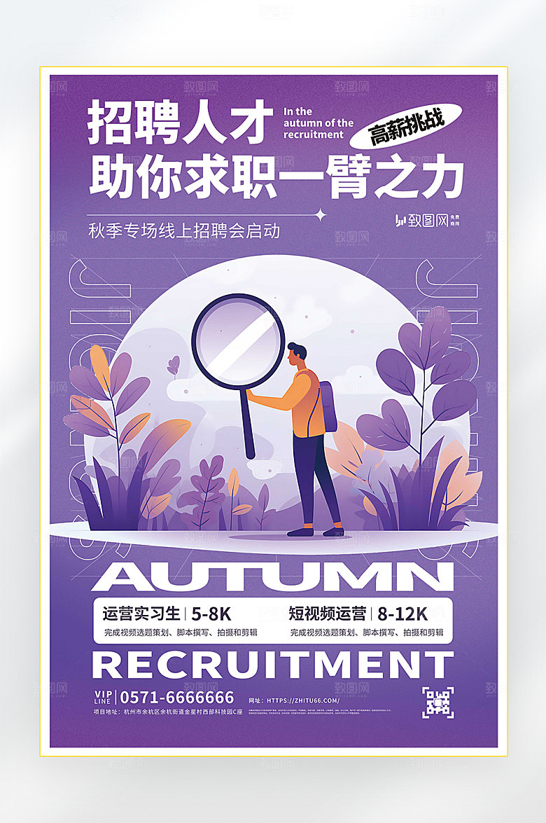 招聘诚聘找工作海报