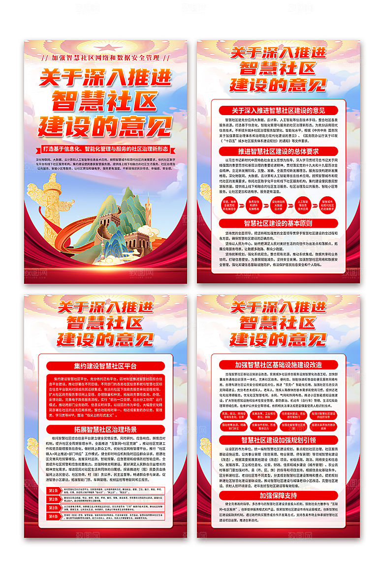 智慧社区建设党建海报