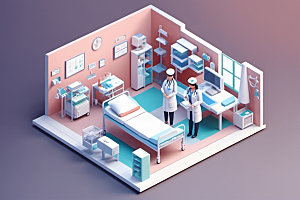 医院立体医学2.5D模型