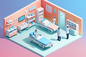 医院医疗场景医学2.5D模型