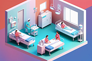 医院医疗场景医学2.5D模型