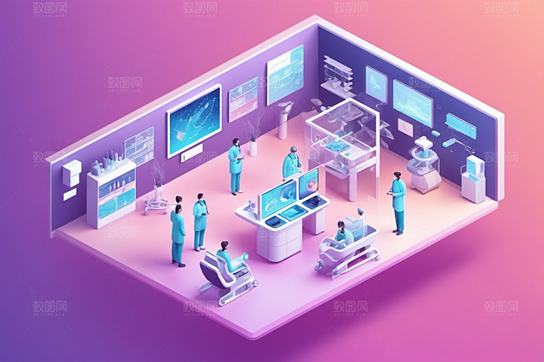 医院立体医学2.5D模型