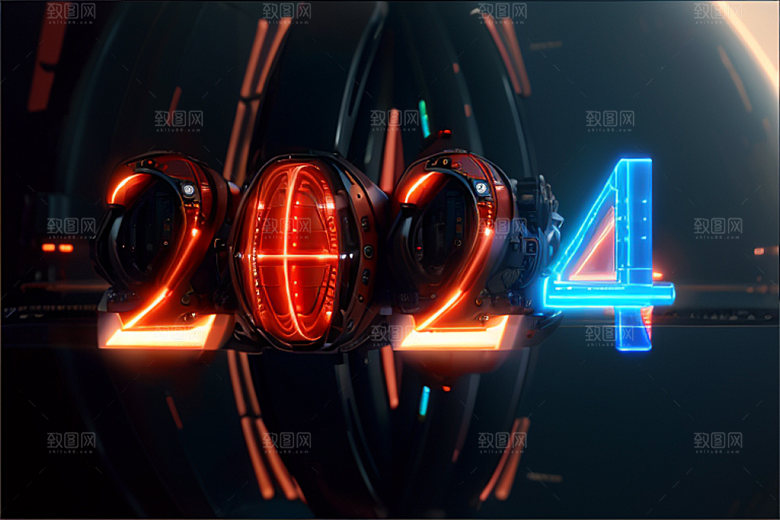 2024年元旦立体艺术字