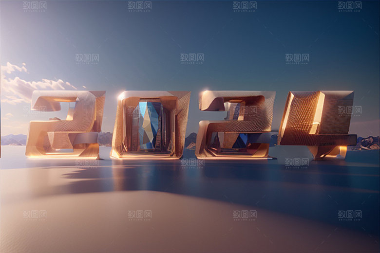 2024年时尚3D艺术字