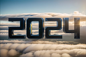 2024年年会时尚艺术字