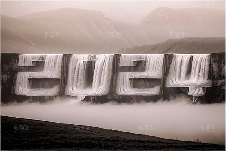 2024年3D年会艺术字