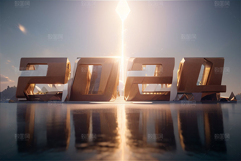 2024年跨年科技感艺术字