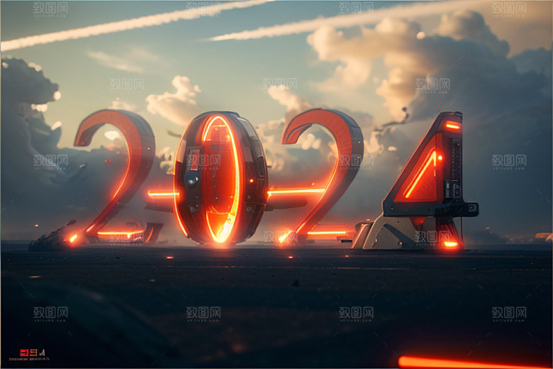 2024年年会新年艺术字