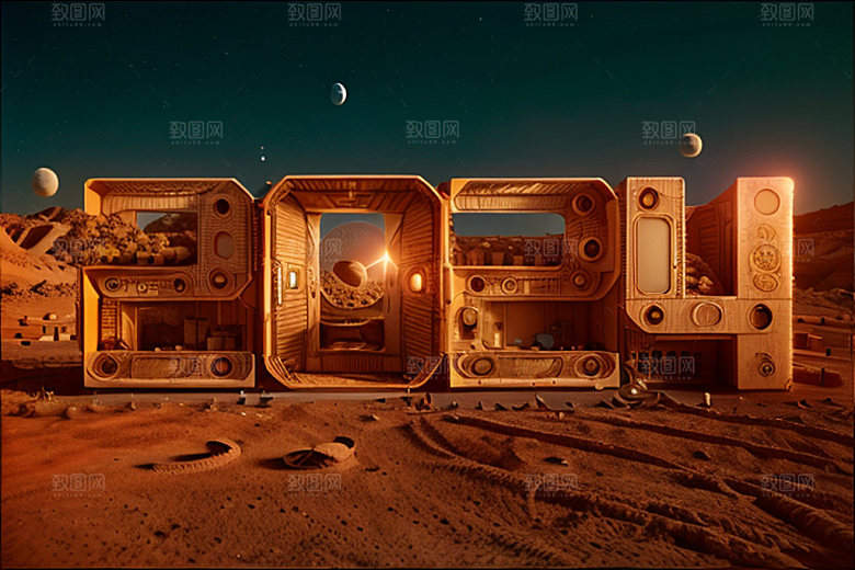 2024年立体元旦艺术字
