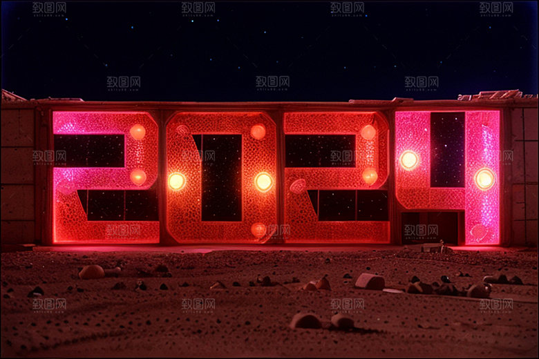 2024年创意跨年艺术字