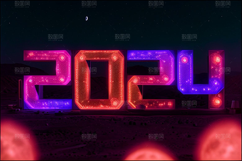 2024年新年时尚艺术字