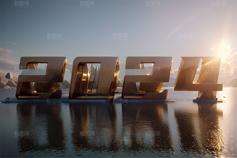 2024年跨年时尚艺术字
