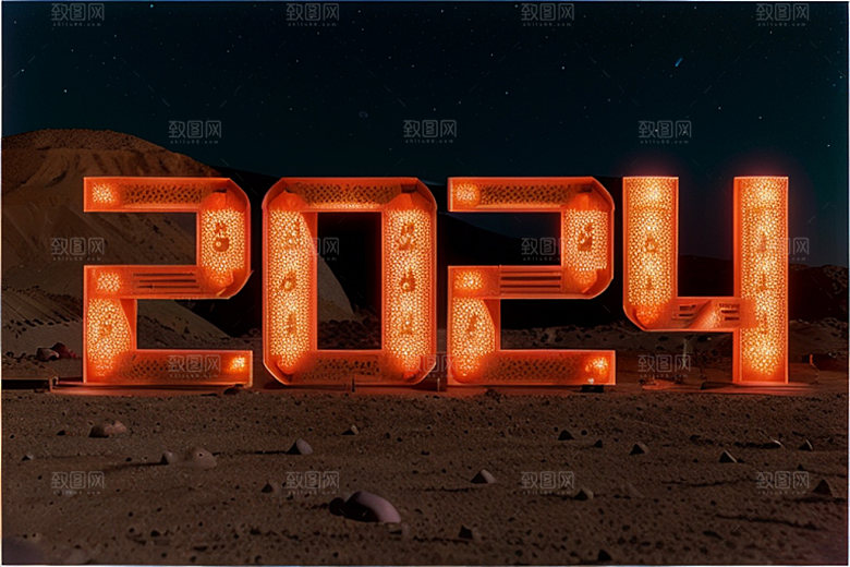 2024年跨年时尚艺术字