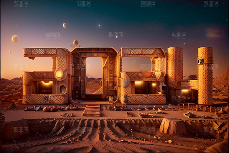 2024年跨年科技感艺术字