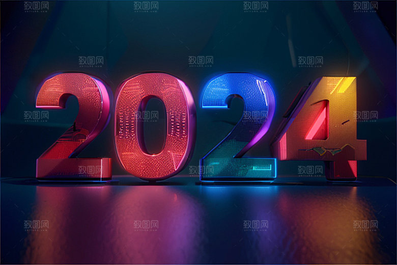 2024年时尚科技感艺术字