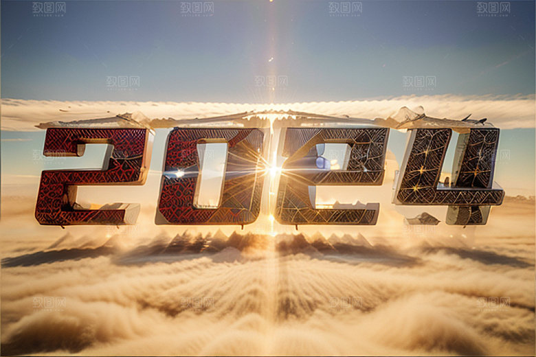2024年年会创意艺术字