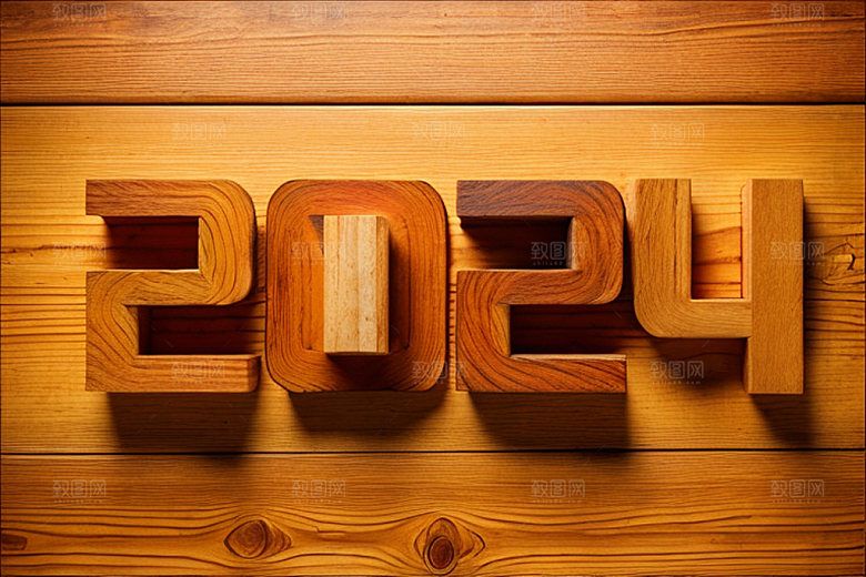 2024年科技感新年艺术字