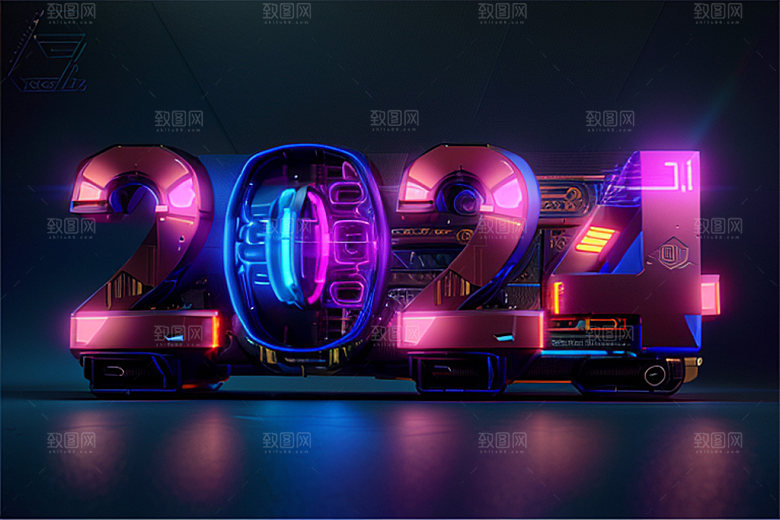 2024年年会龙年艺术字