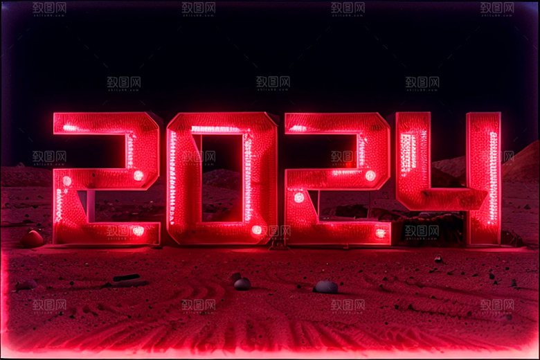 2024年新年年会艺术字