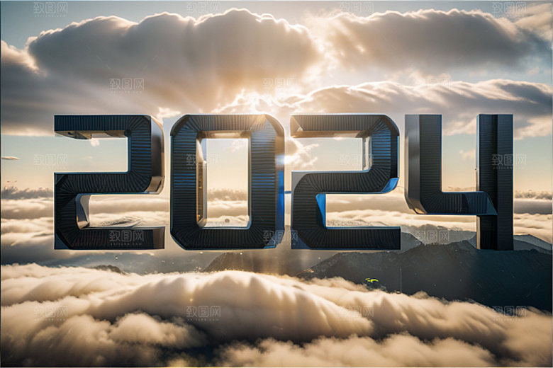 2024年元旦新年艺术字