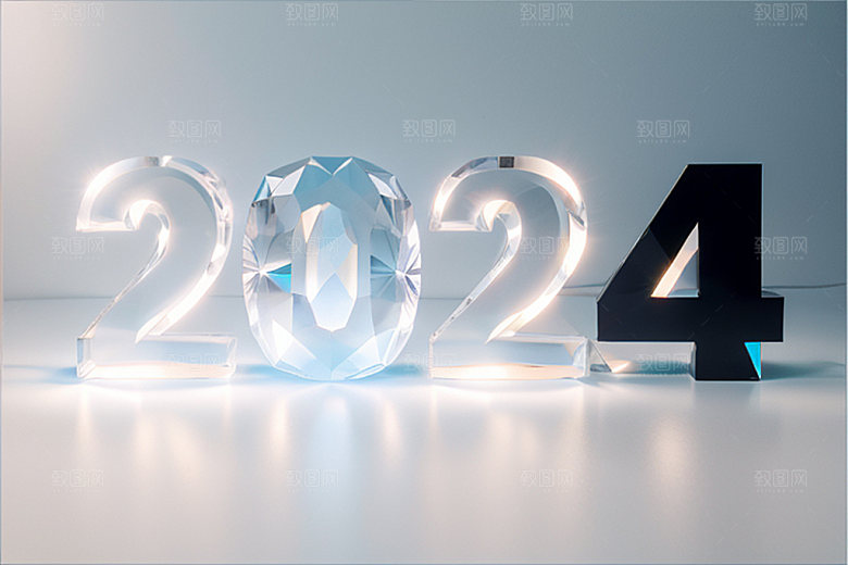 2024年立体年会艺术字