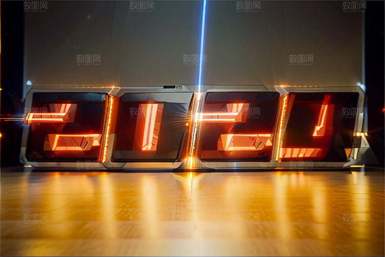 2024年科技感新年艺术字