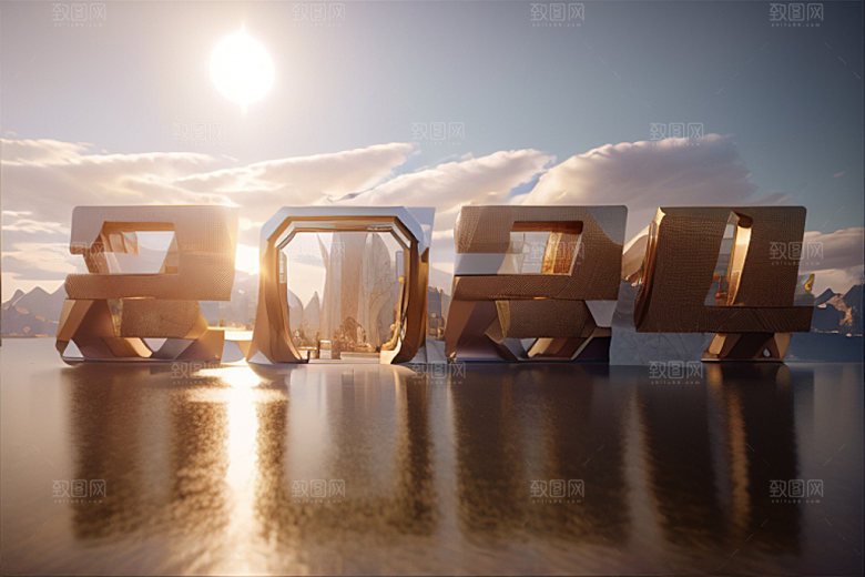 2024年3D龙年艺术字
