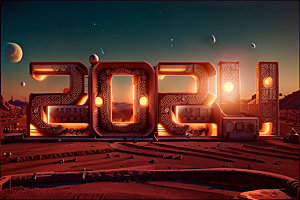 2024年创意时尚艺术字