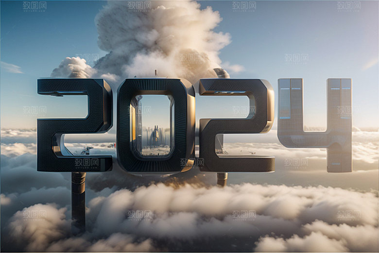 2024年新年时尚艺术字