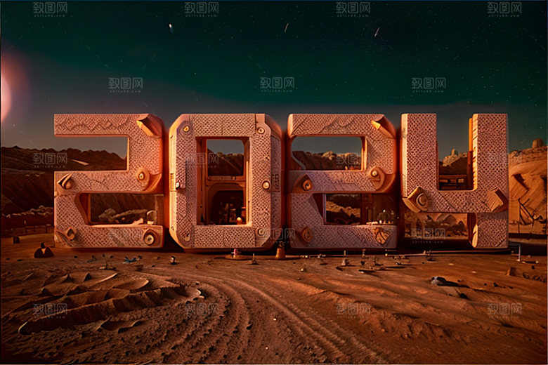 2024年龙年跨年艺术字