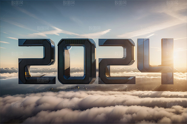 2024年元旦龙年艺术字