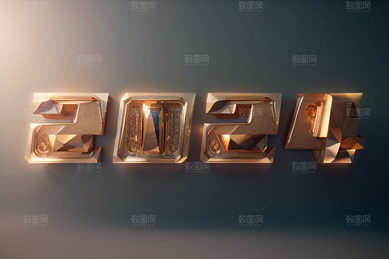 2024年元旦龙年艺术字