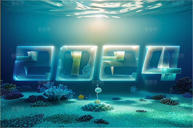 2024年3D龙年艺术字