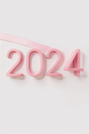 2024年迎新质感艺术字