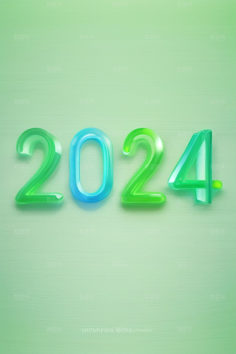2024年质感元旦艺术字