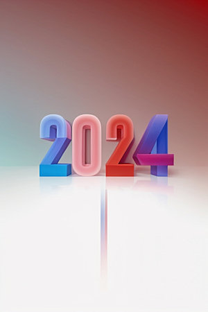2024年3D新年艺术字