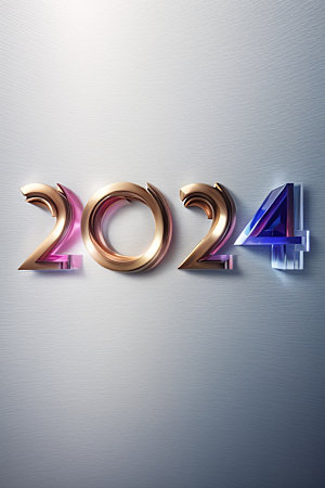 2024年新年立体艺术字