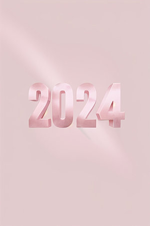 2024年迎新质感艺术字