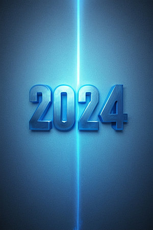 2024年质感跨年艺术字