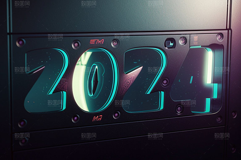 2024年科技感立体艺术字